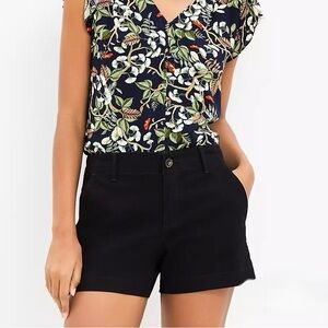 LOFT Black High Waist Tailored Shorts